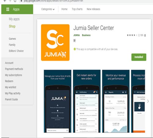 Jumia seller store app