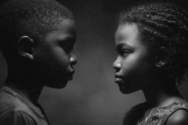 image of two siblings in rivalry for the article on sibling rivalry