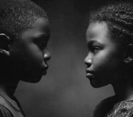 image of two siblings in rivalry for the article on sibling rivalry