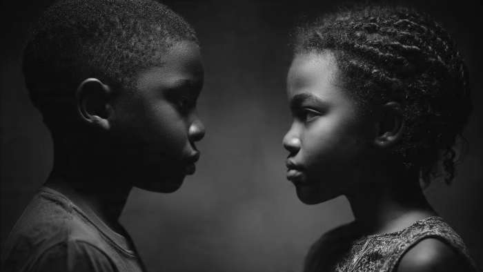 image of two siblings in rivalry for the article on sibling rivalry